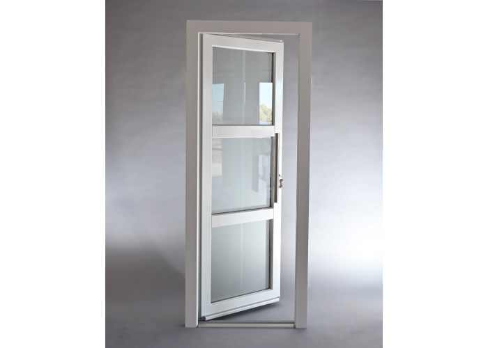 Porta Exterior Aluplast PVC Vidro Fosco H3 90x200cm Branca Esquerda