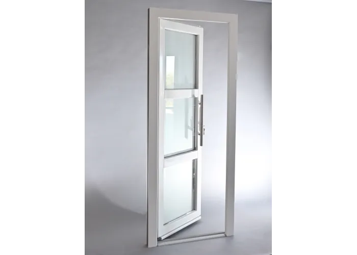 Porta Exterior Aluplast PVC Vidro Fosco H3 90x200cm Branca Esquerda