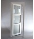 Porta Exterior PVC Vidro Fosco H3 Por Medida Branca Esquerda