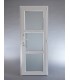Porta Exterior PVC Vidro Fosco H3 Por Medida Branca Esquerda