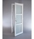Porta Exterior PVC Vidro Fosco H3 Por Medida Branca Esquerda