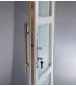 Porta Exterior PVC Vidro Fosco H3 Por Medida Branca Esquerda