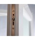 Porta Exterior PVC Vidro Fosco H3 Por Medida Branca Esquerda