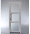 Porta Exterior PVC Vidro Fosco H3 90x200cm Branca DIREITA ALUPLAST Fabrico Especial