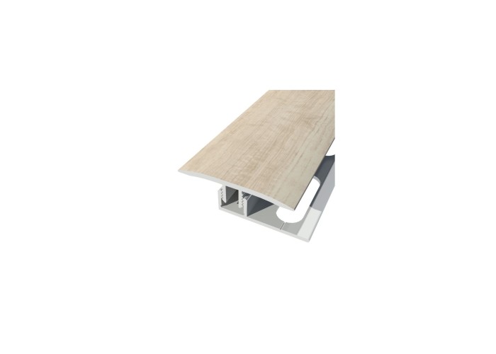Perfil de Transição Aluminio Revestido Carvalho Claro 2,7m x 30mm