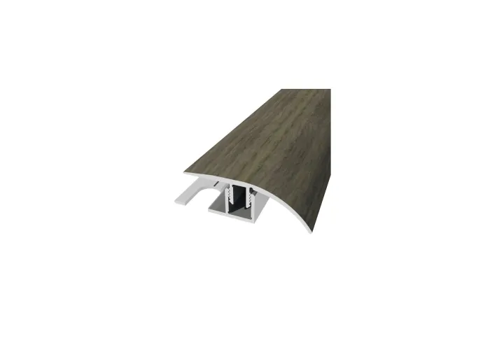 Perfil de Desnível Aluminio Revestido Carvalho Cinza Escuro 2,7m x 30mm