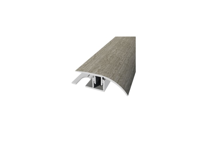 Perfil de Desnível Aluminio Revestido Carvalho Cinza Rústico 2,7m x 30mm