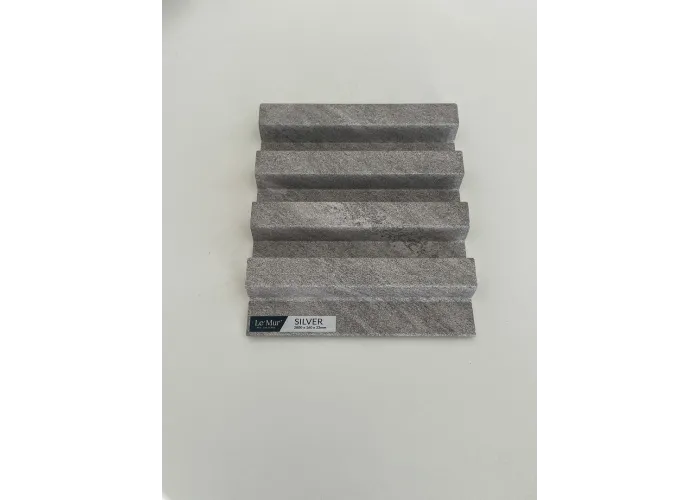 AMOSTRA - Revestimento Ripado Le Mur Prateado (17x14cm)