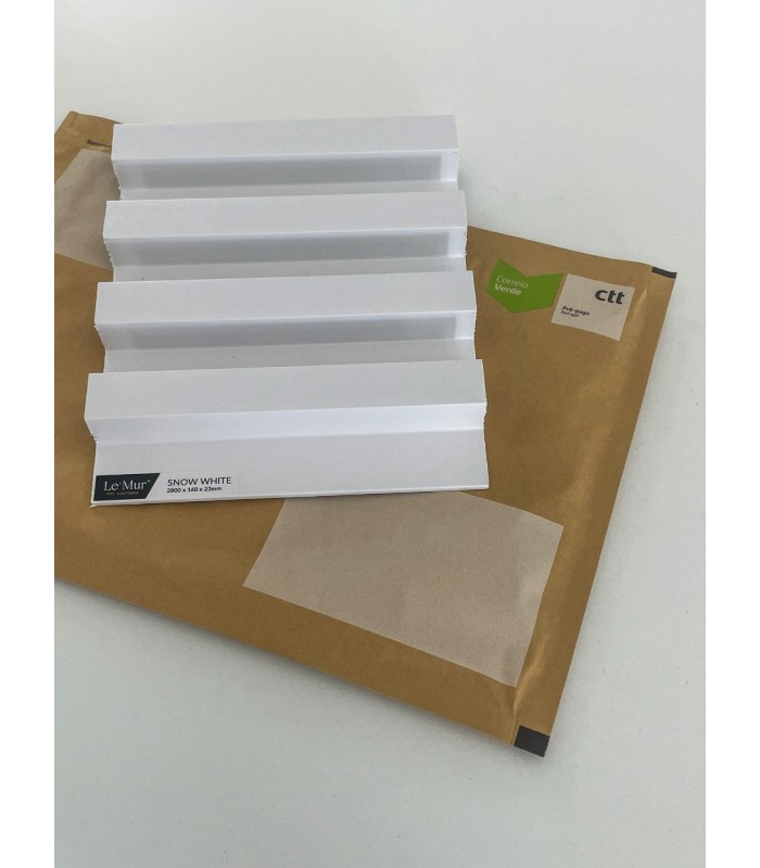 AMOSTRA - Revestimento Ripado Le Mur Branco Neve (17x14cm)