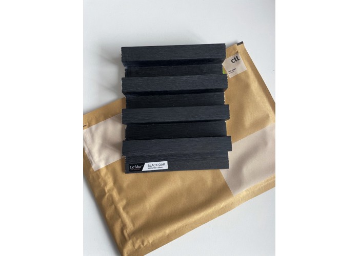 AMOSTRA - Revestimento Ripado Le Mur Carvalho Negro (17x14cm)
