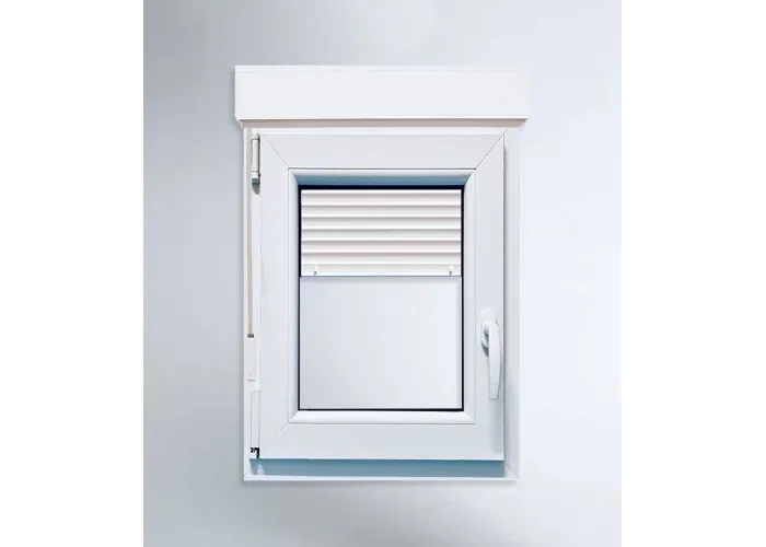 Janela PVC Oscilobatente Esquerda Por Medida com Estore Vidro Duplo Aluplast A+