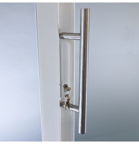 Porta Exterior Aluplast PVC Vidro Transparente 80x200cm Branca Direita