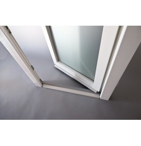 Porta Exterior Aluplast PVC Vidro Transparente 80x200cm Branca Direita