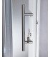 Porta Exterior Aluplast PVC Vidro transparente 80x200cm Branca Esquerda