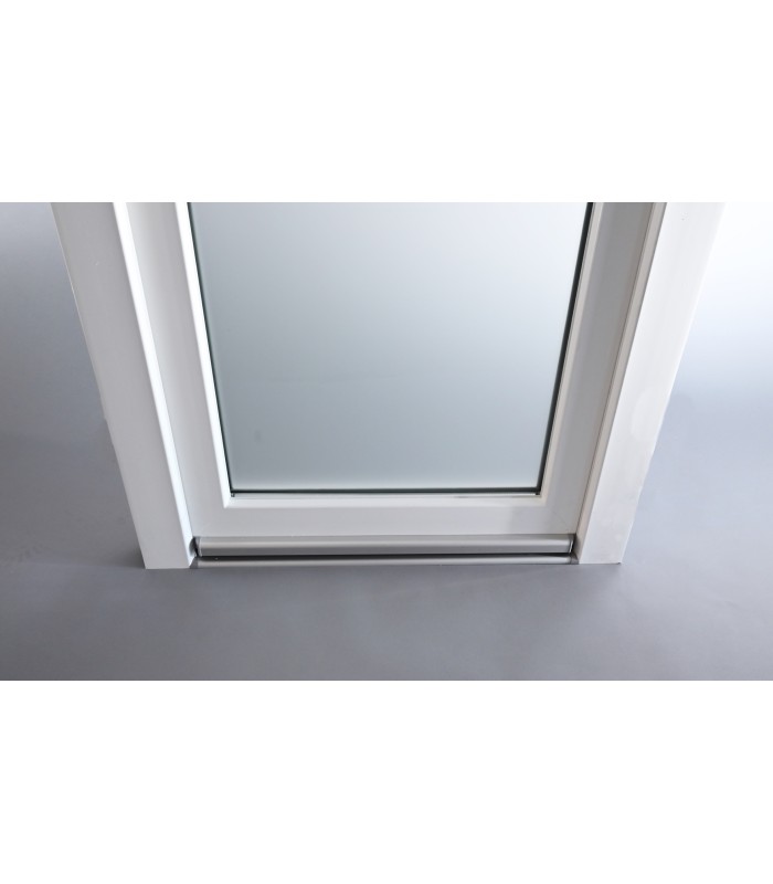 Porta Exterior Aluplast PVC Vidro Fosco 90x200cm Branca Esquerda