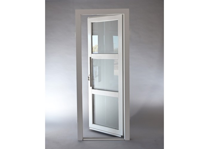 Porta Exterior Aluplast PVC Vidro transparente H3 80x200cm Branca Direita
