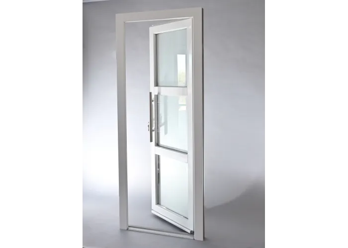 Porta Exterior Aluplast PVC Vidro transparente H3 80x200cm Branca Direita