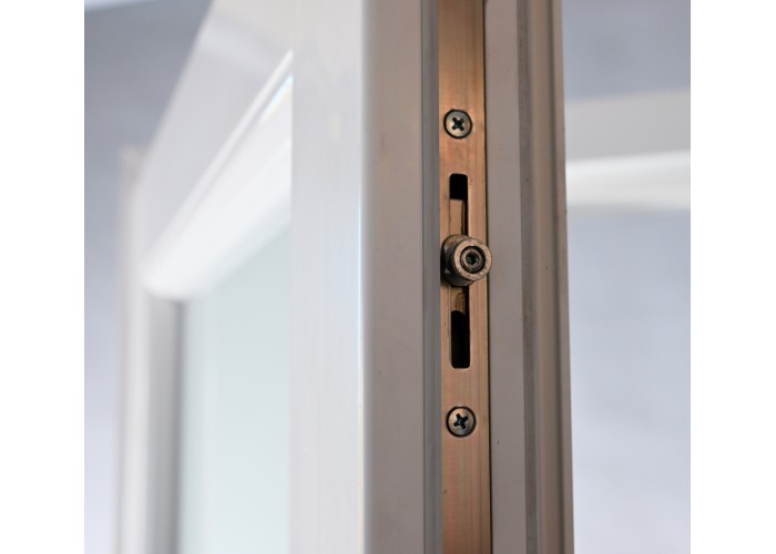 Porta Exterior Aluplast PVC Vidro transparente H3 80x200cm Branca Direita