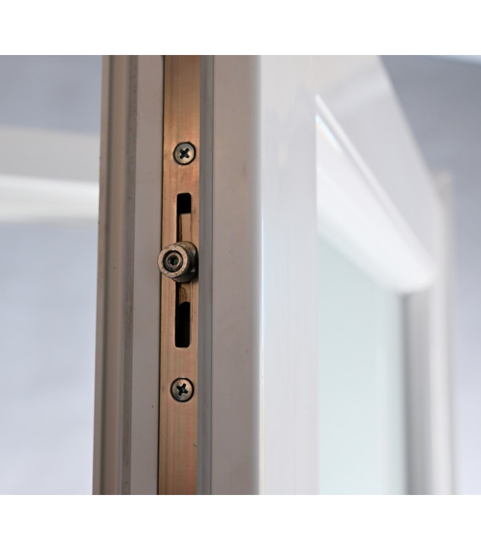 Porta Exterior Aluplast PVC Vidro Transparente H3 80x200cm Branca Esquerda