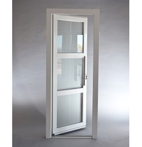 Porta Exterior Aluplast PVC Vidro Transparente H3 90x200cm Branca Esquerda