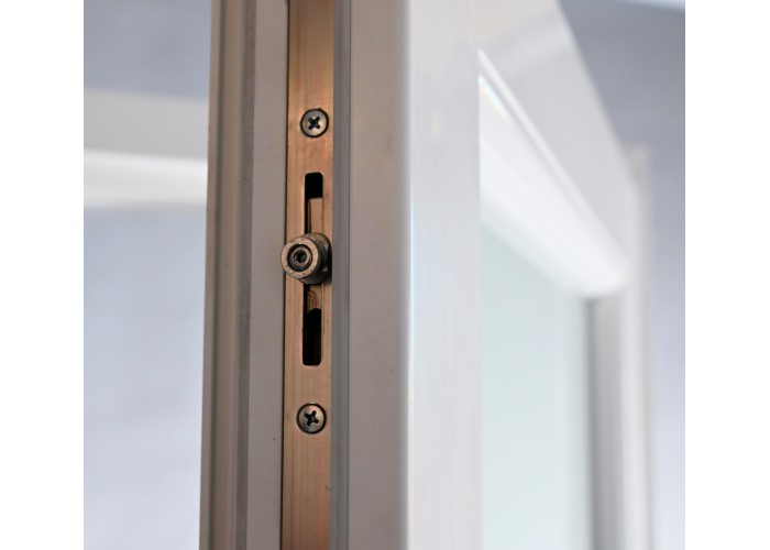 Porta Exterior Aluplast PVC Vidro Transparente H3 90x200cm Branca Esquerda