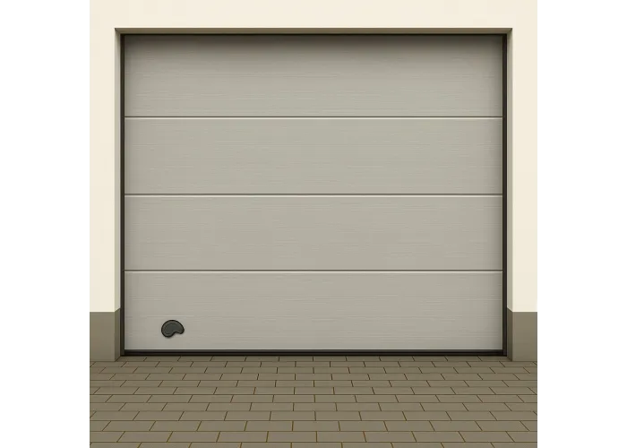 Portão de Garagem seccionado branco com motor | Fabricado por Medida