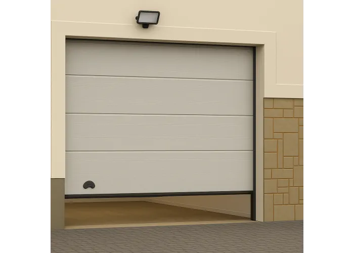 Portão de Garagem seccionado branco com motor | Fabricado por Medida