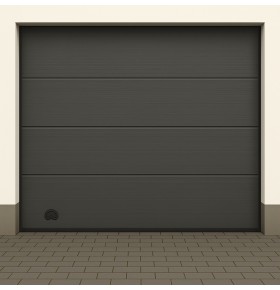 Portão de Garagem seccionado antracite com motor e dois comandos