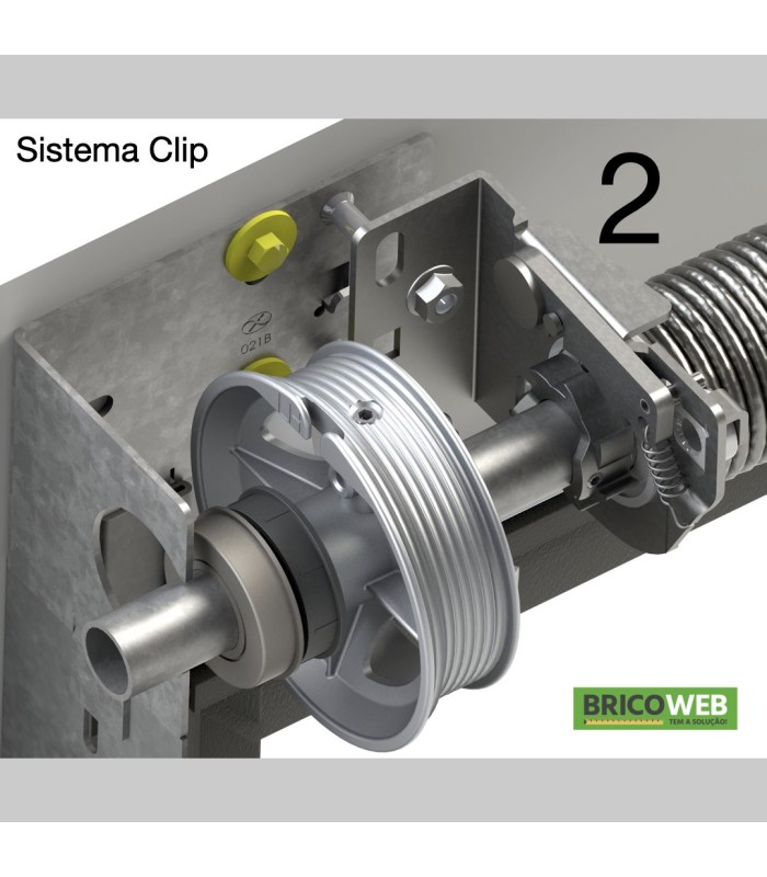 Portão de Garagem seccionado com motor e dois comandos