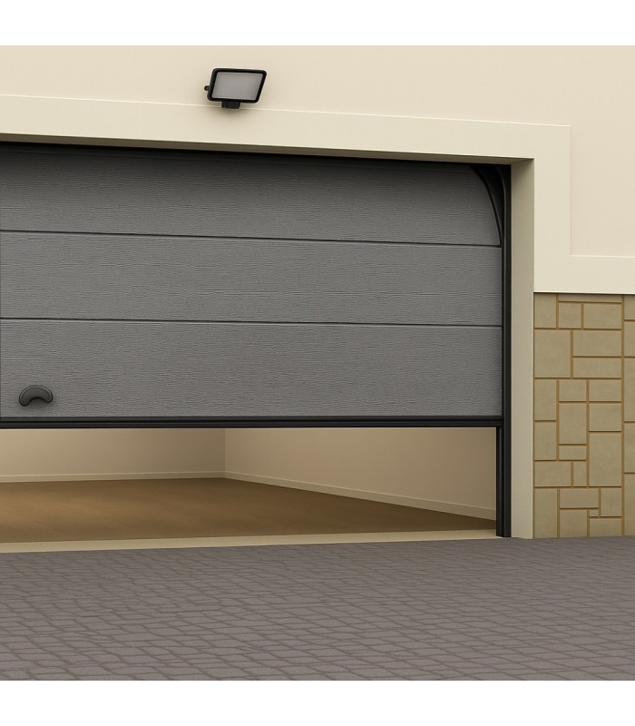 Portão de Garagem seccionado com motor e dois comandos