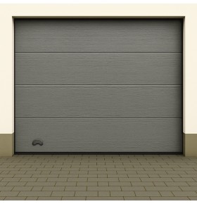 Portão de Garagem seccionado Cinzento com motor e dois comandos