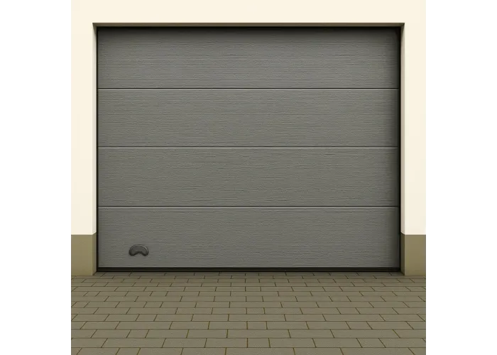 Portão de Garagem seccionado Cinzento com motor e dois comandos