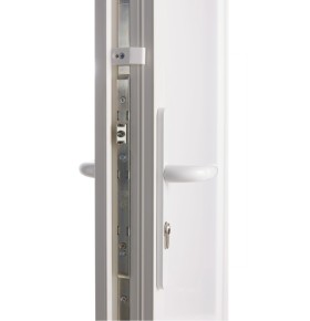 Porta Exterior PVC Meio Vidro Segurança 95x210 Veka 70mm