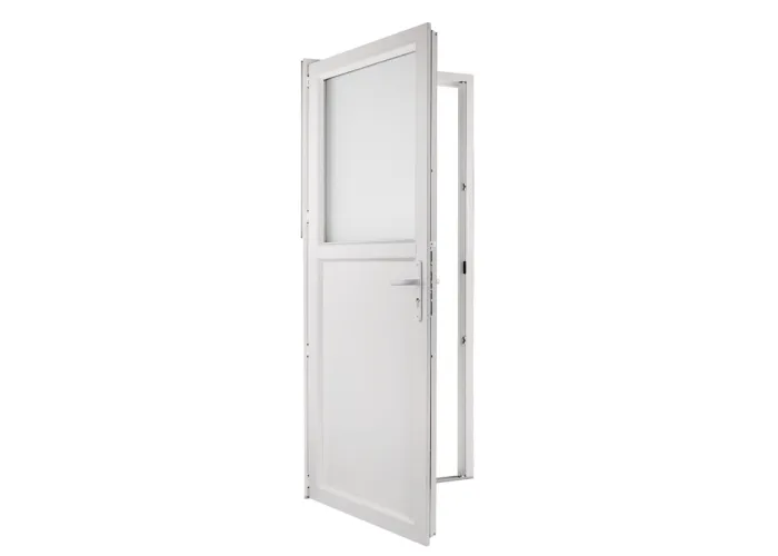 Porta Exterior PVC Meio Vidro Segurança 95x210 Veka 70mm