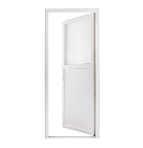 Porta Exterior PVC Meio Vidro Segurança 95x210 Veka 70mm