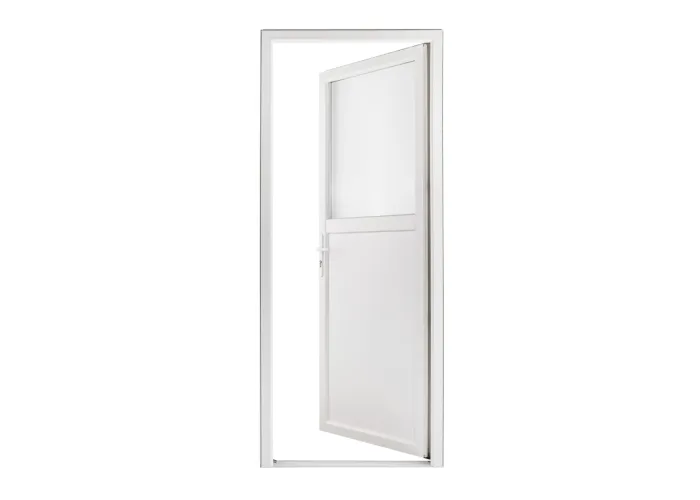 Porta Exterior PVC Meio Vidro Segurança 95x210 Veka 70mm