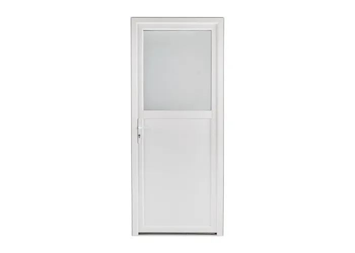 Porta Exterior PVC Meio Vidro Segurança 95x210 Veka 70mm
