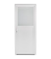 Porta exterior PVC Meio Vidro Transparente 95x210cm – Direita, Veka 70mm
