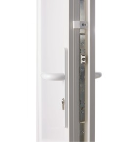 Porta Exterior PVC Meio Vidro Segurança 95x210 Veka 70mm