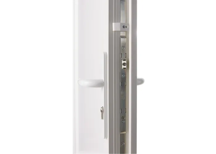 Porta Exterior PVC Meio Vidro Segurança 95x210 Veka 70mm