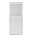 Porta exterior PVC Meio Vidro Fosco 95x210cm – Esquerda, Veka 70mm