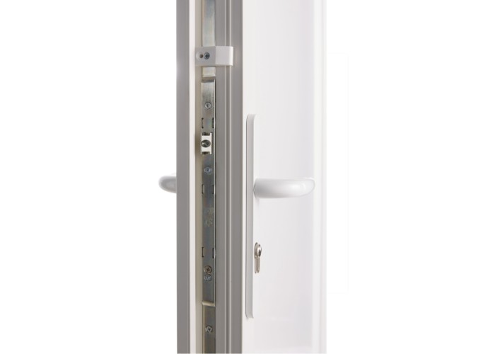 Porta Entrada PVC 4 Almofadas Meia-Lua Vidro Veka 70 mm