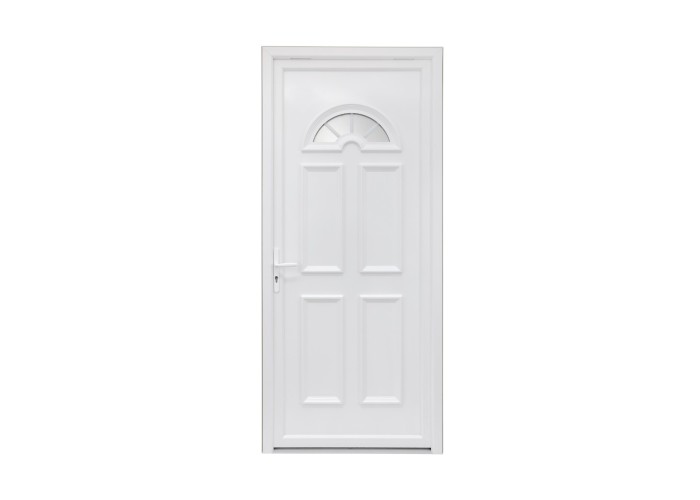 Porta Entrada PVC 4 Almofadas Meia-Lua Vidro Veka 70 mm