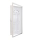 Porta Entrada PVC 4 Almofadas Meia-Lua Vidro Veka 70 mm