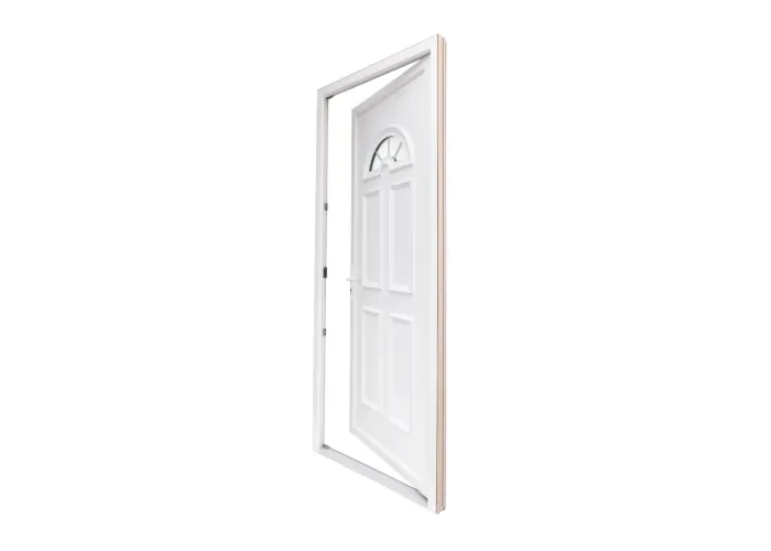 Porta Entrada PVC 4 Almofadas Meia-Lua Vidro Veka 70 mm
