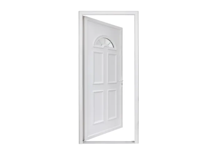 Porta Entrada PVC 4 Almofadas Meia-Lua Vidro Veka 70 mm