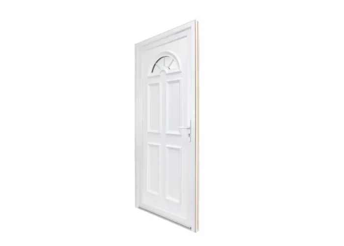 Porta Entrada PVC 4 Almofadas Meia-Lua Vidro Veka 70 mm