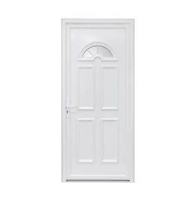 Porta exterior PVC Elegance Meia-lua Vidro Branco 90x205cm – Direita, Veka 70mm