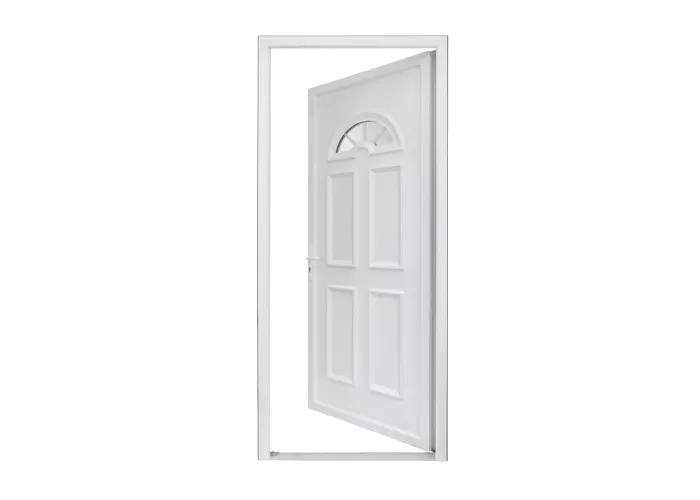 Porta Entrada PVC 4 Almofadas Meia-Lua Vidro Veka 70 mm