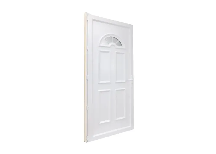 Porta Entrada PVC 4 Almofadas Meia-Lua Vidro Veka 70 mm